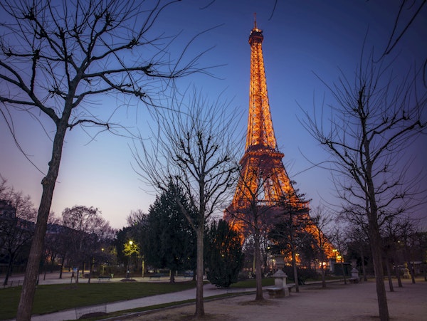 Paris Tower Glow at Dusk