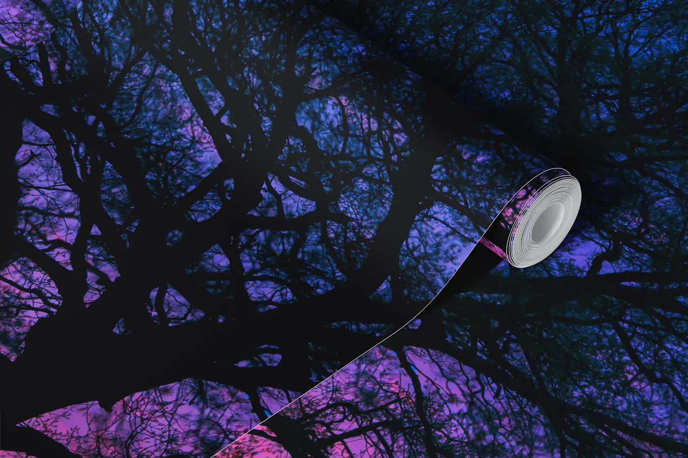 Purple Sky Lone Tree wallpaper roll