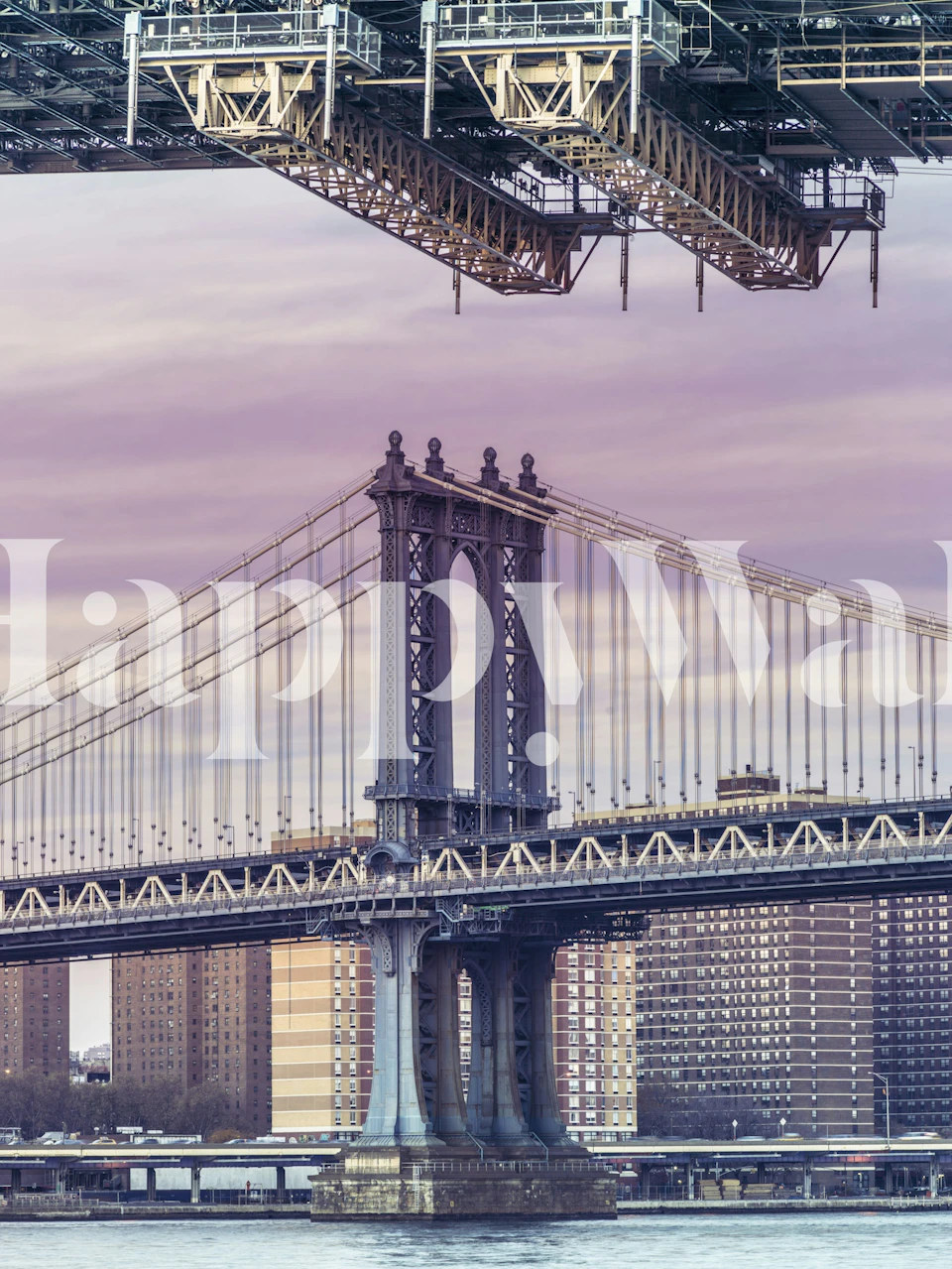 Manhattan Bridge wallpaper in a room