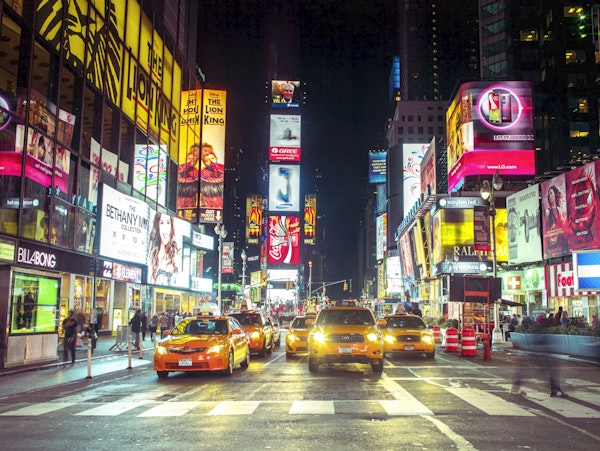 Neon Times Square Night