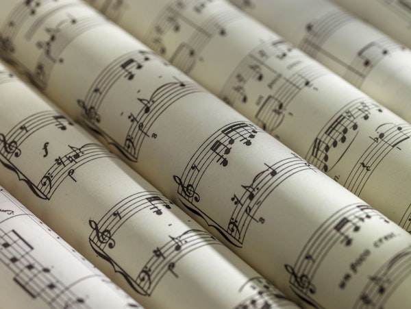 Classical Music Score Texture