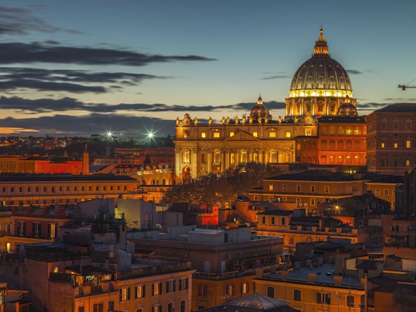 St Peters Basilica Evening Glow