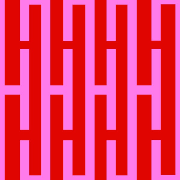 Bold Red Pink Geometric Grid