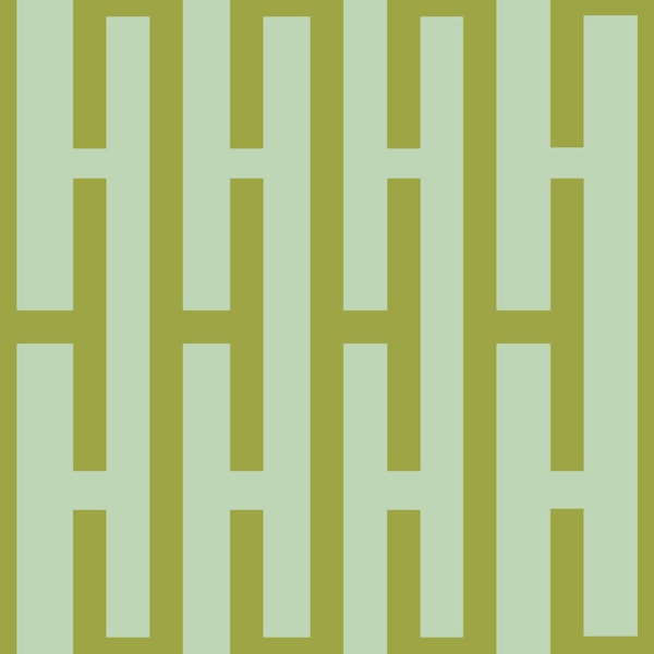 Retro Olive Greek Key Lines