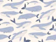 Ocean Whales - Blue and White Bathroom