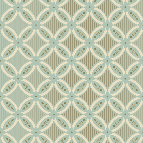 Lattice structure with flowers – sage green