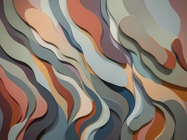 Modern Organic Waves Earth Tones