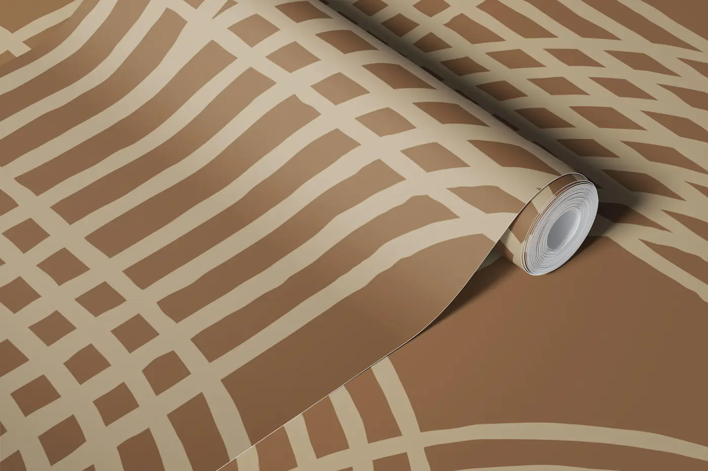 Mid Century Geometric Loops wallpaper roll