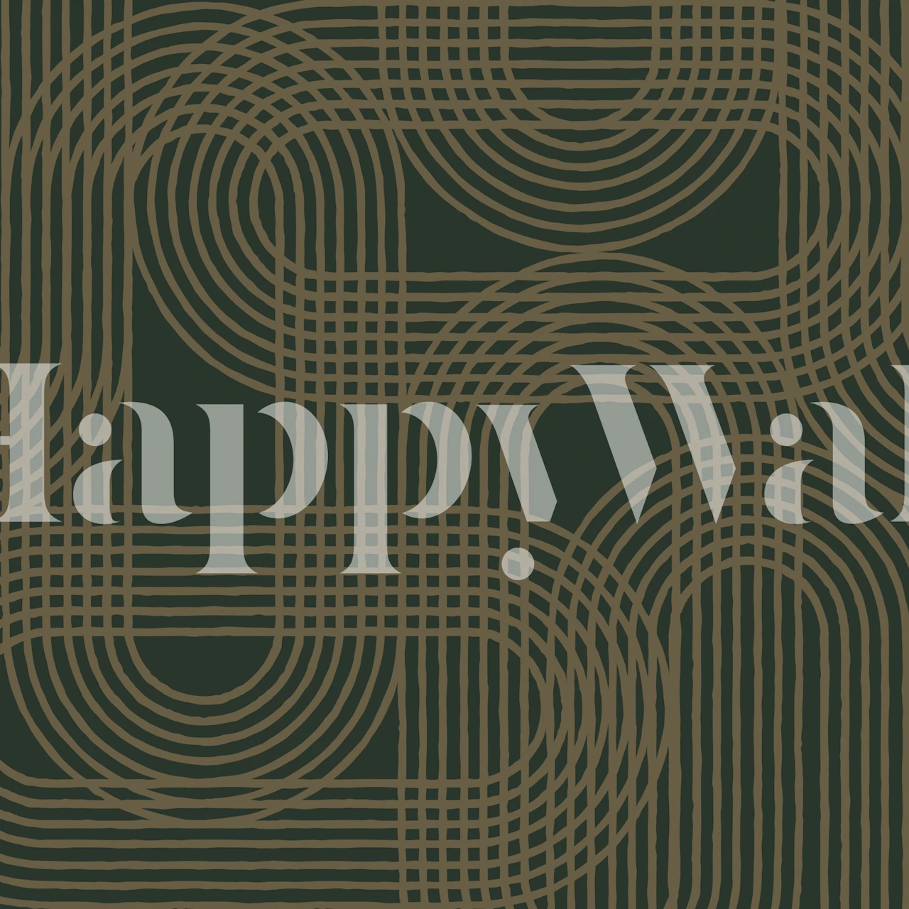 Olive Geo Loop Grid wallpaper