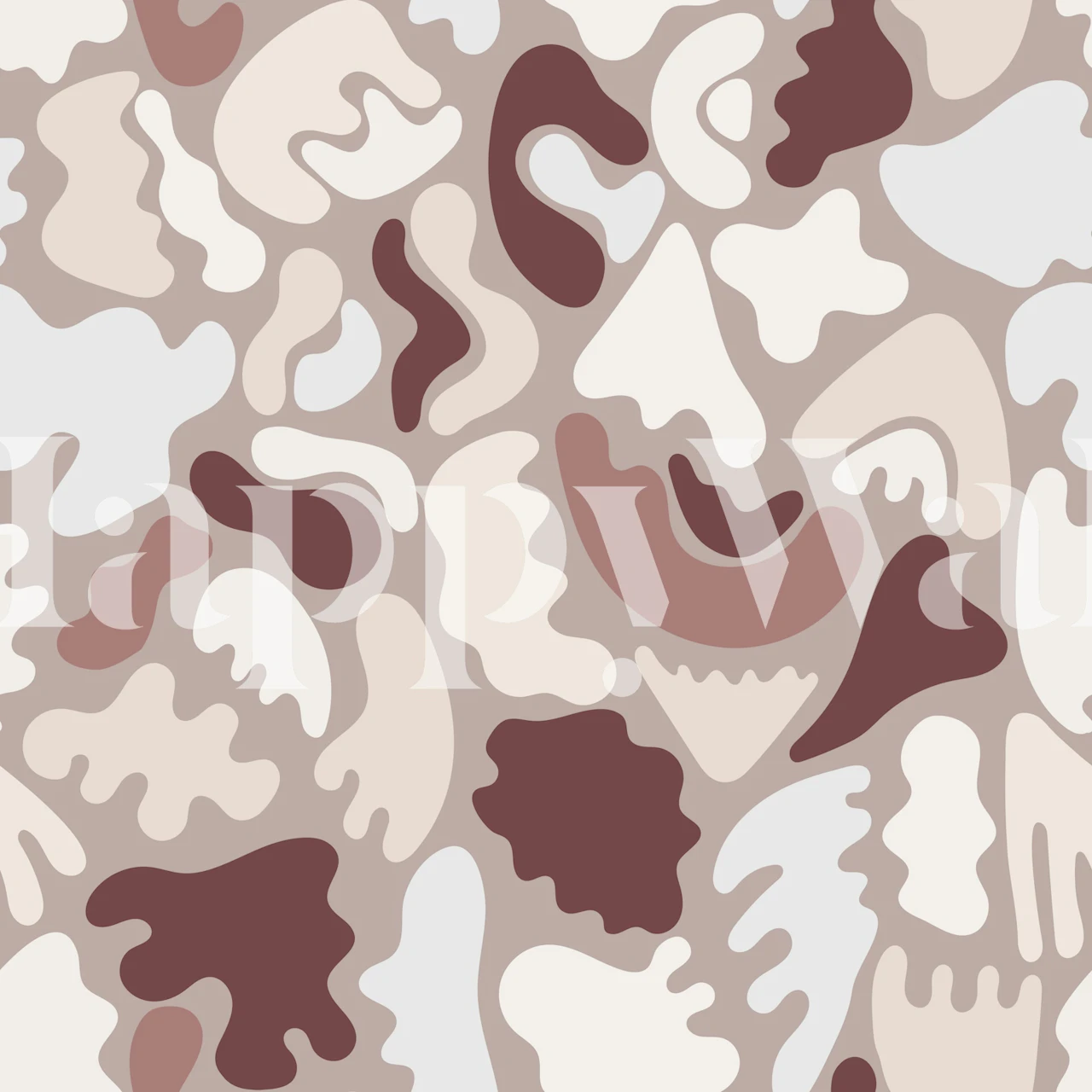 Neutral desert camo wallpaper in a modern room