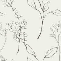 Minimal Botanical Line Art - scale L tapeta