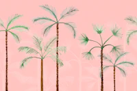 Palm Oasis Soft Pink wallpaper