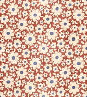 Boho Daisy Meadow Terracotta Small wallpaper