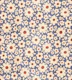 Cream Daisies on Denim Blue Large