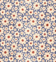 Cream Daisies on Denim Blue Small wallpaper