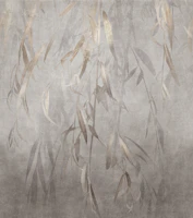 Nosara - Weeping branches and leaves - Golden wallpaper