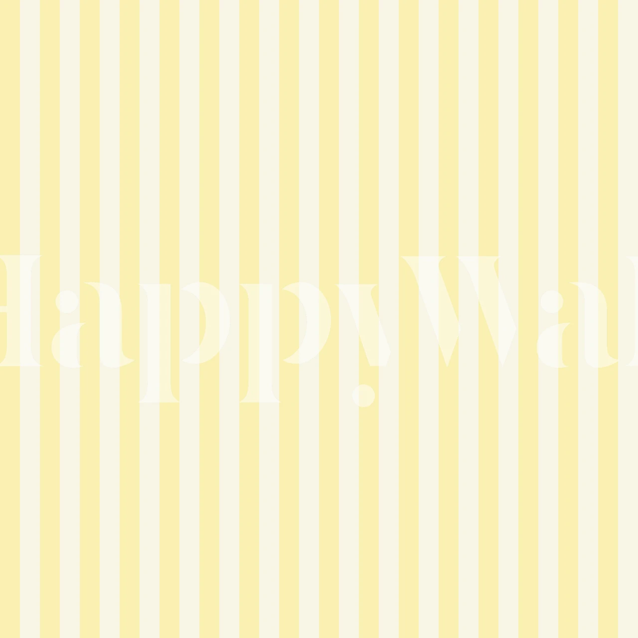 Yellow and white stripe wallpaper in a room