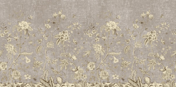 Vintage Botanical Linen Gray