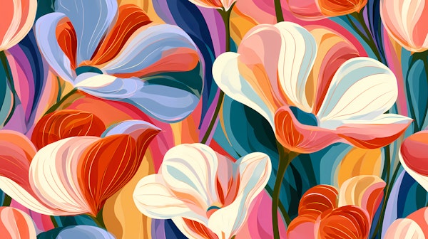 Colorful Modern Tulips