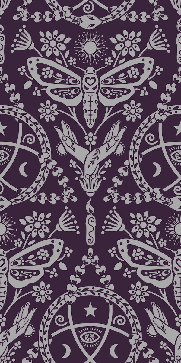 Whimsigothic Celestial Moth - Deep Purple