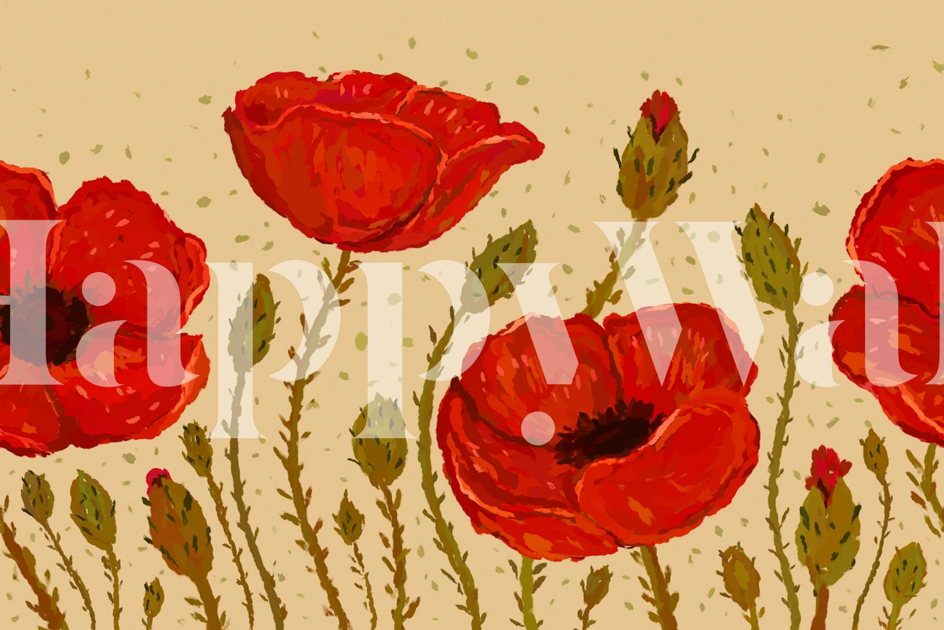 Wild Red Poppies wallpaper