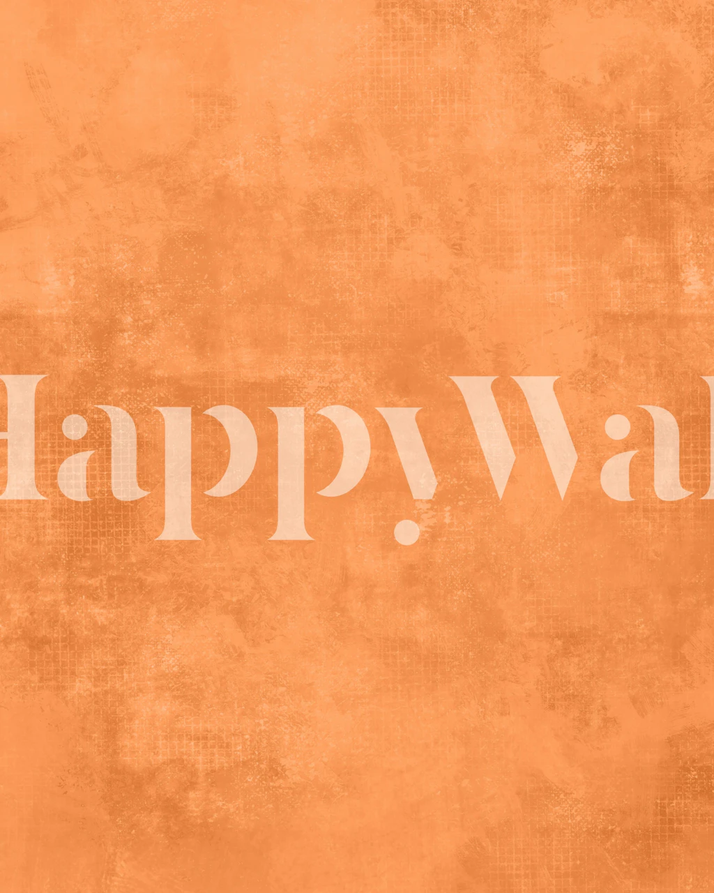 Orange textured wallpaper in a warm room