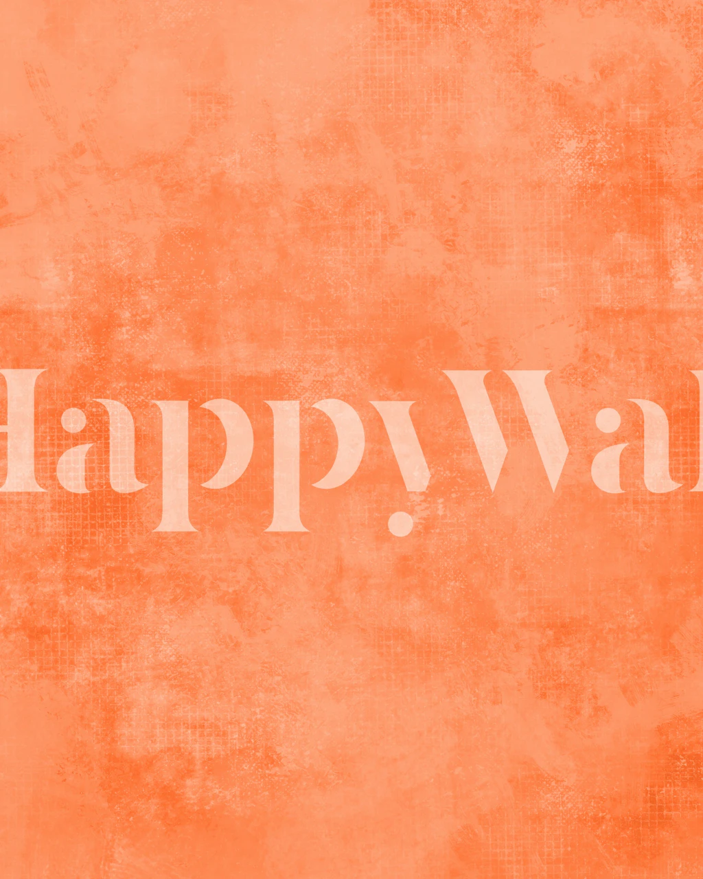 Orange textured abstract wallpaper in a room