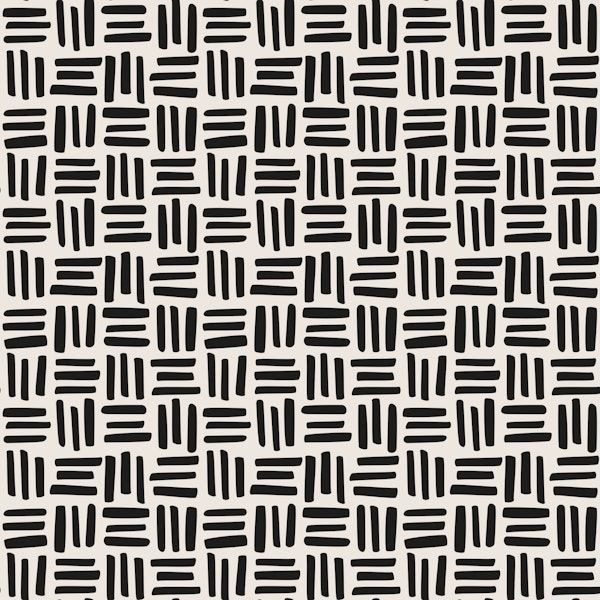 Boho Stripes Grid Black