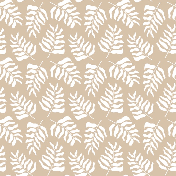 Boho Palm Leaves Beige