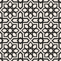 Boho Star Tiles Black tapeta