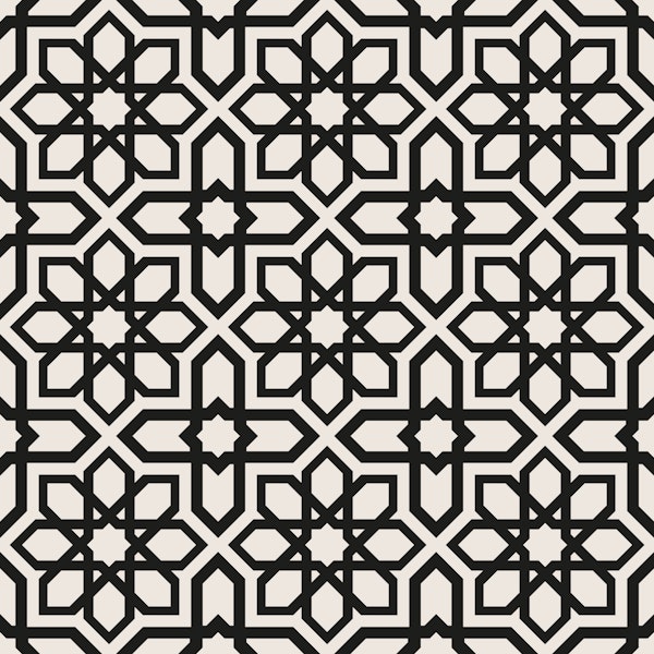 Boho Star Tiles Black