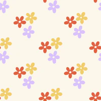 Wild Playful Flowers Pattern wallpaper