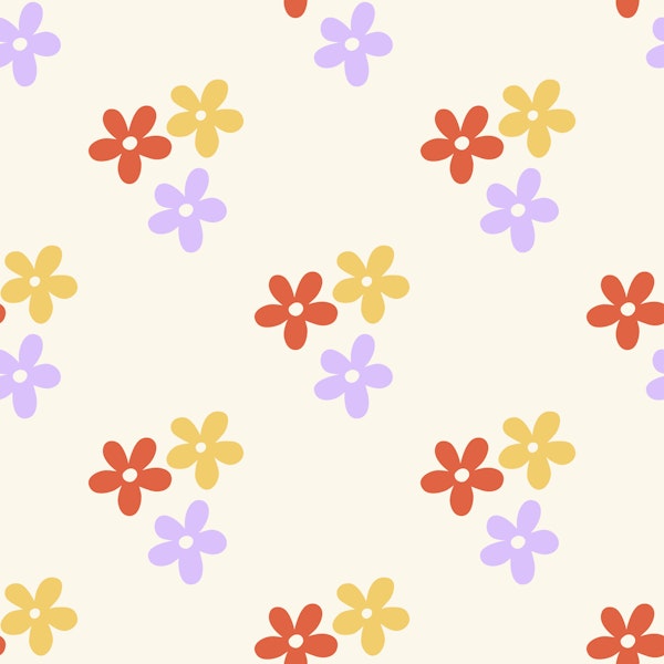 Wild Playful Flowers Pattern