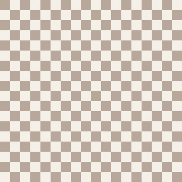 Cream Taupe Checkered Grid