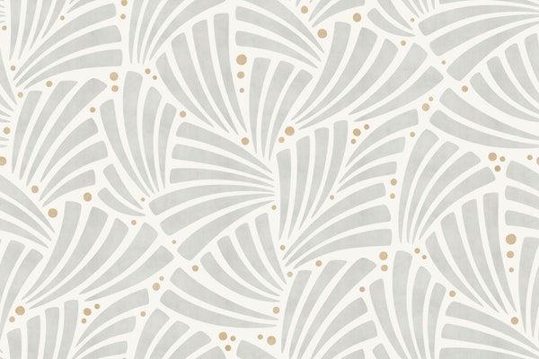 abstract leaf shapes - light grey bronze