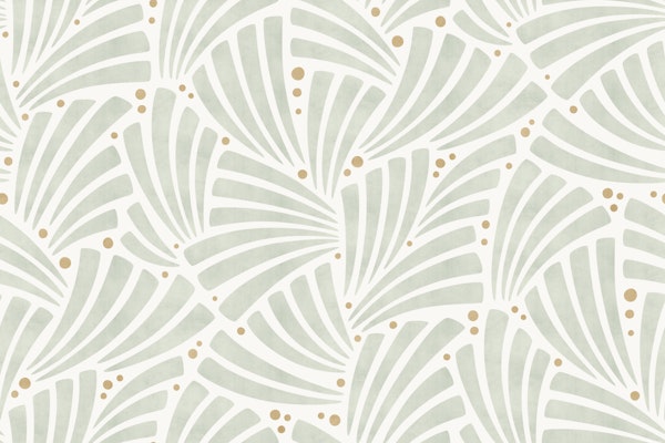 abstract leaf shapes - dusty green bronze