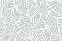 abstract leaf shapes - dusty blue bronze tapeta