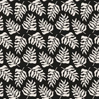 Boho Palm Leaves Black behang