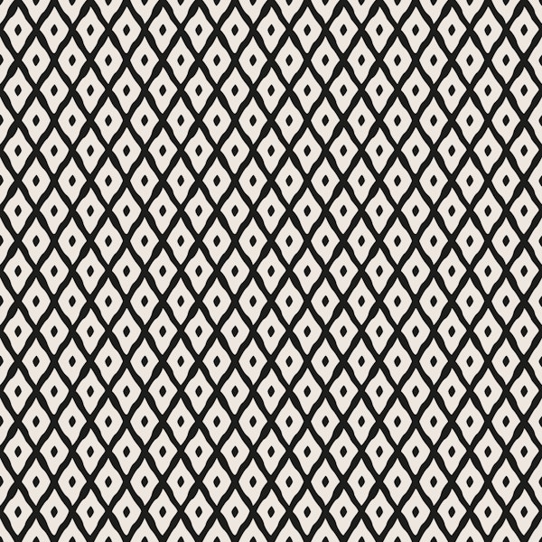 Boho Diamonds Ikat Black