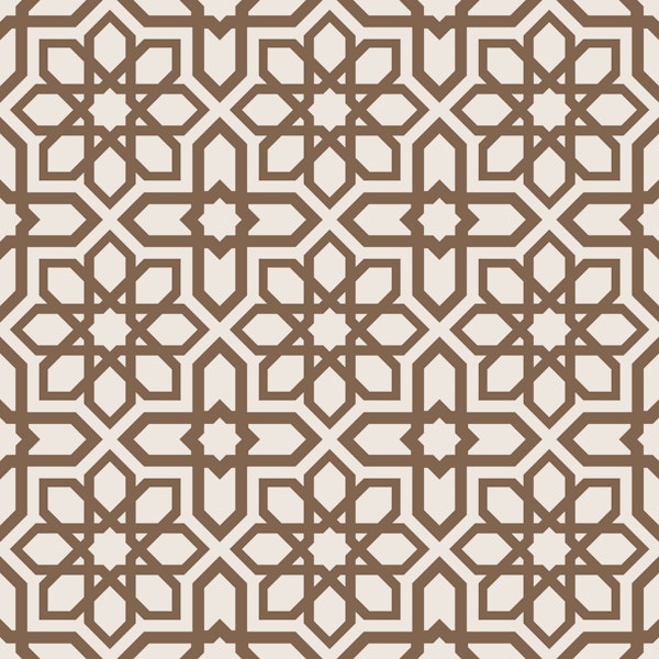 Boho Star Tiles Brown