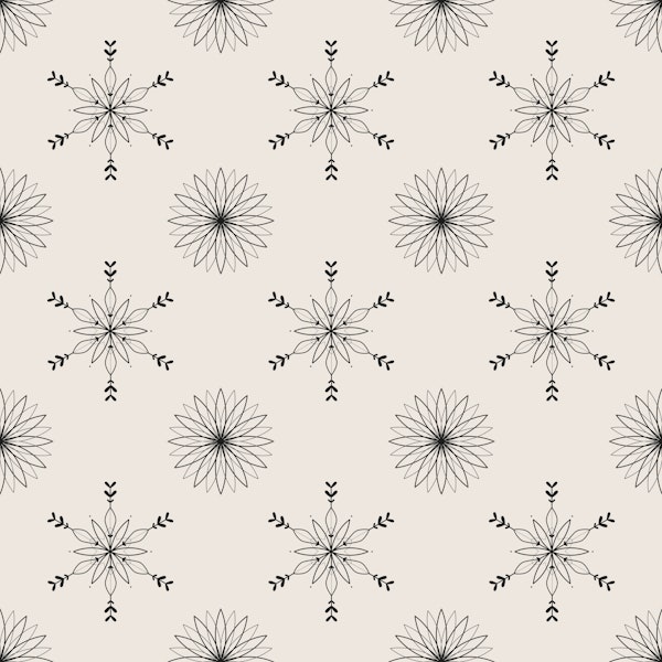 Boho Mandala Flowers Wool