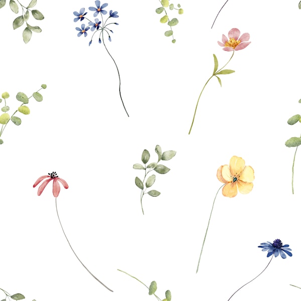 Minimal Watercolor Wildflowers