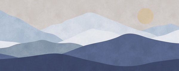 Misty Blue Mountain Layers