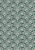 Teal Art Deco Fan Shells tapety