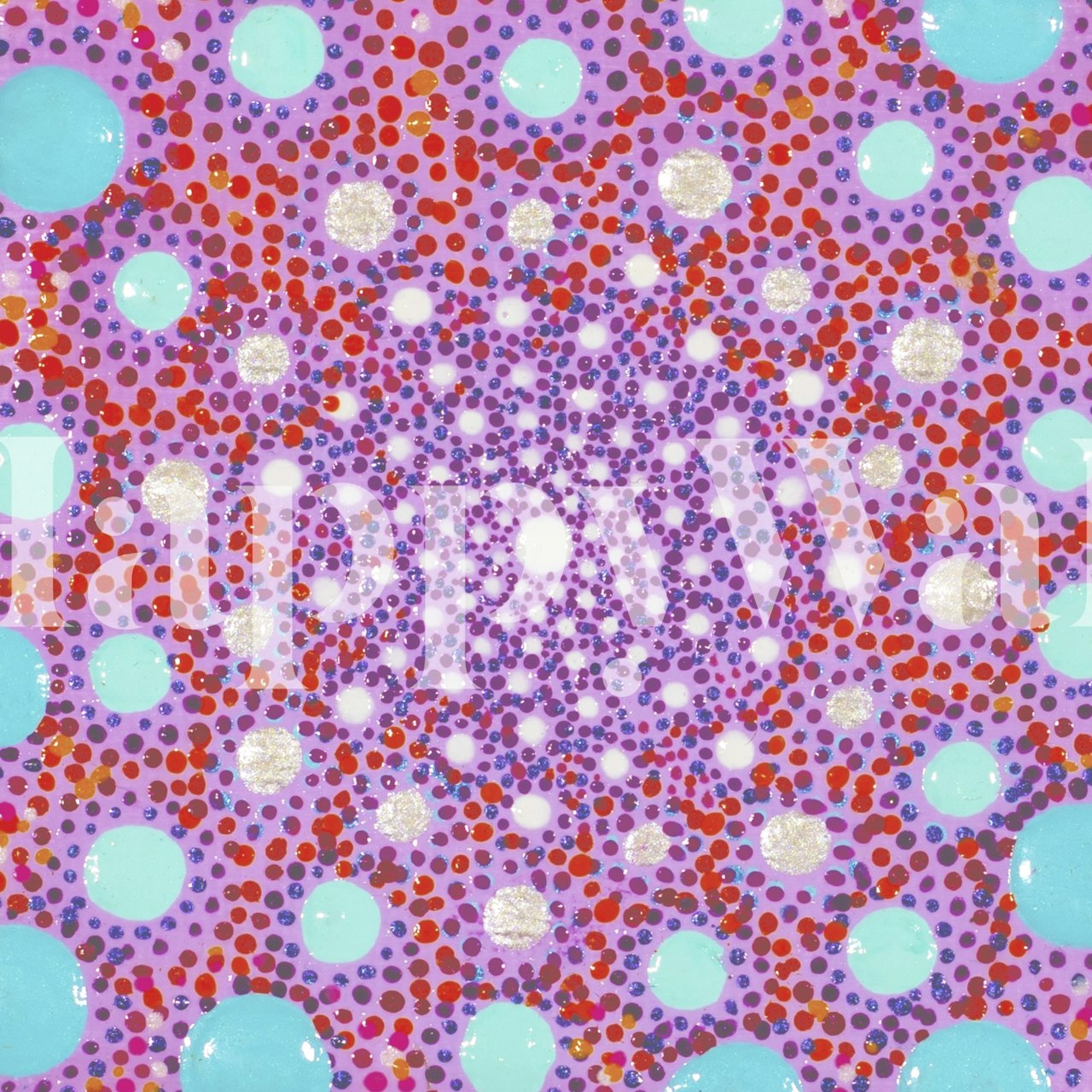 Αφηρημένο τοιχογραφία Starry Pink με ματζέντα και αζούρ τόνους που μοιάζουν με μια νυχτερινή σκηνή