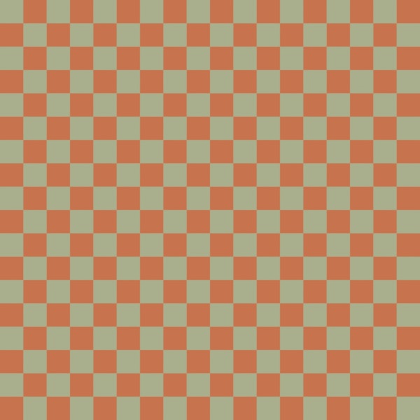 Midcentury Olive Terracotta Checks