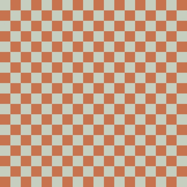 Midcentury Terracotta Checks