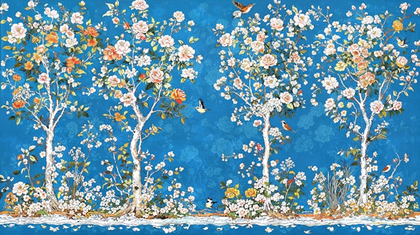 Chinoiserie Blossom Trees Blue