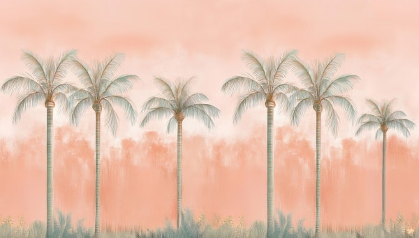 Tropical Sunset Palms two