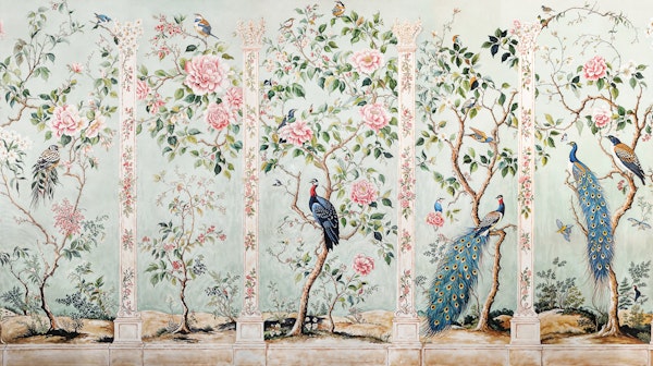 Chinoiserie Peacocks and Roses